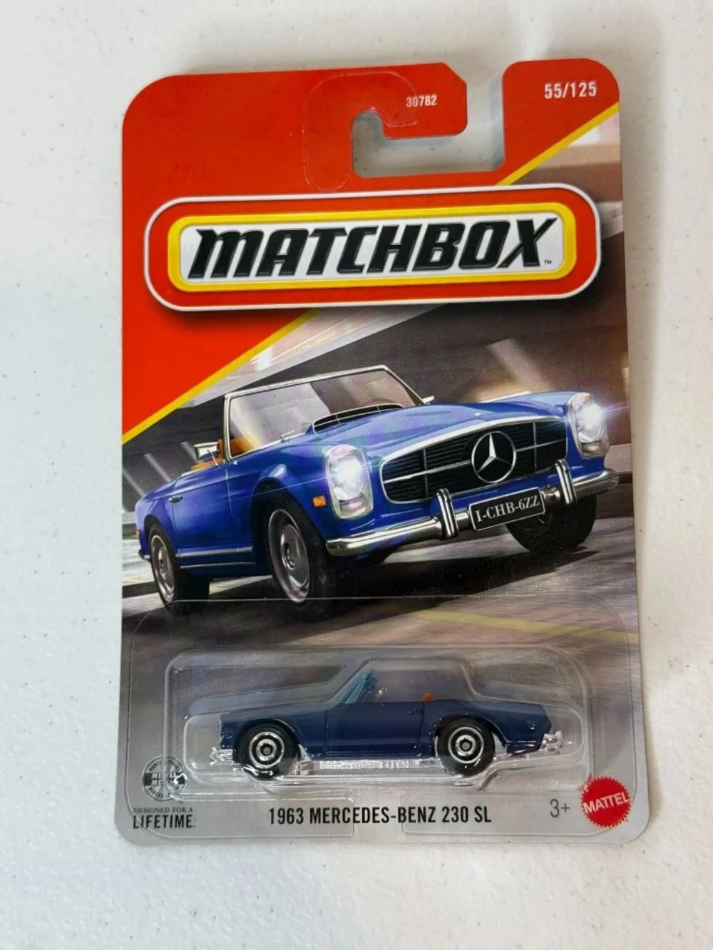 Matchbox 1963 Mercedes-Benz 230 SL Blue 55/125 New